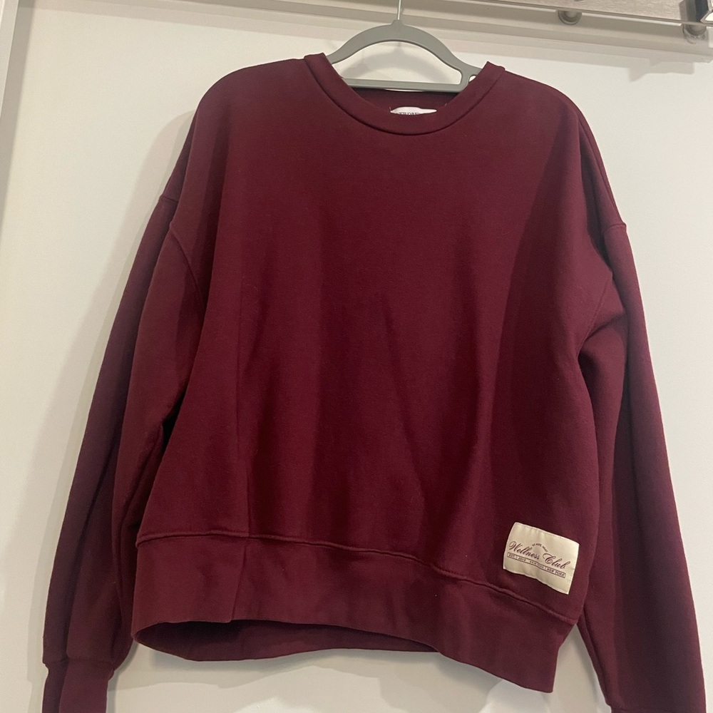 WeWoreWhat Maroon Sweatshirt with Patch